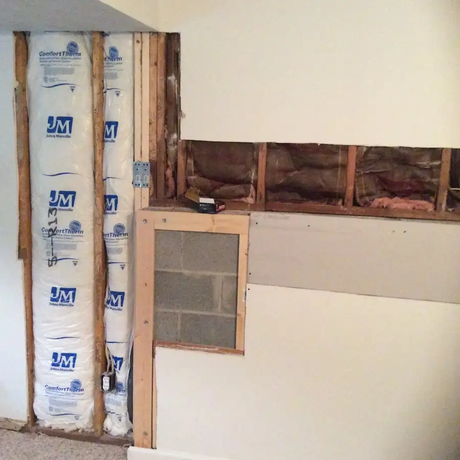 Wall insulation replacement during Contents Cleaning & Restoration in Brooksville
